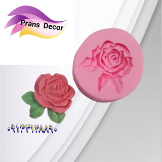 قالب مولد سیلکونی گل رز برگدار ابعاد قطر6سانت کد220