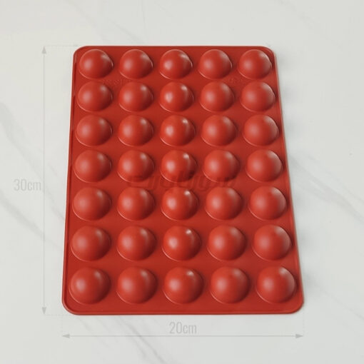 قالب سیلکونی نیم کره3سانتی 35خانه کد552